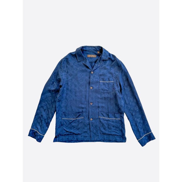 Louis Vuitton Supreme Blue Monogram Pajama Shirt